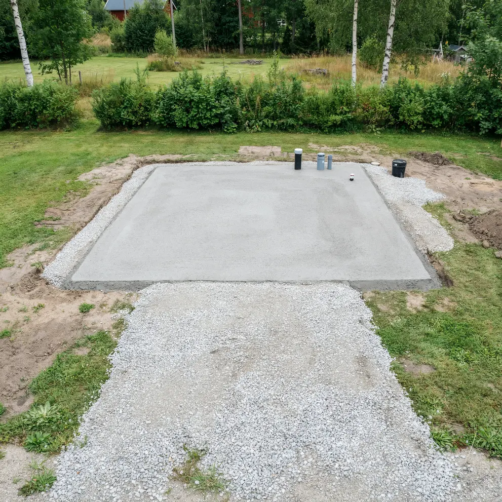 anlagga husgrund gjutning betongplatta eslov skane