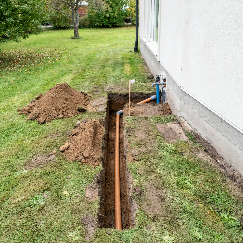 koppla kommunalt vatten avlopp eslov skane